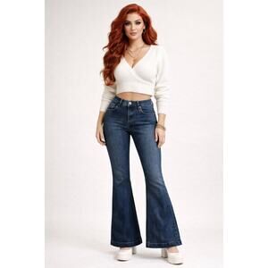 Grace in LA Jeans Women’s Size 26 Low Rise Dark Wash Flare Bootcut NWT